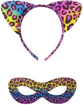 Tiara Mask Set Panter Multicolor