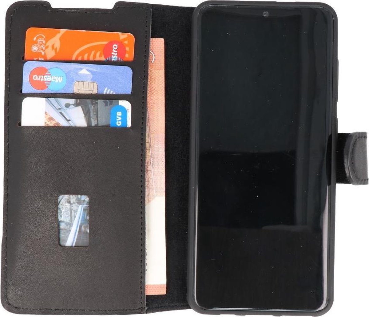 Bestcases Handmade Leer Booktype Telefoonhoesje Samsung Galaxy S20 - Zwart