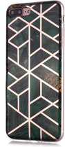 iPhone 8 Plus / 7 Plus Hoesje - Marble Design - Emerald Green