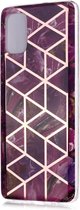 Samsung Galaxy A71 Hoesje - Marble Design - Violet