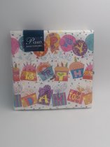 VOORDEELPAK: 5 Pakjes van Servetten met verjaardag afdruk - “Happy Birthday”, 33 cm - verpakking van 20 servietten