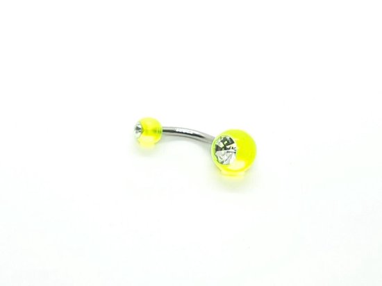 Navel Piercing - Geel Met Steentjes | bol.com