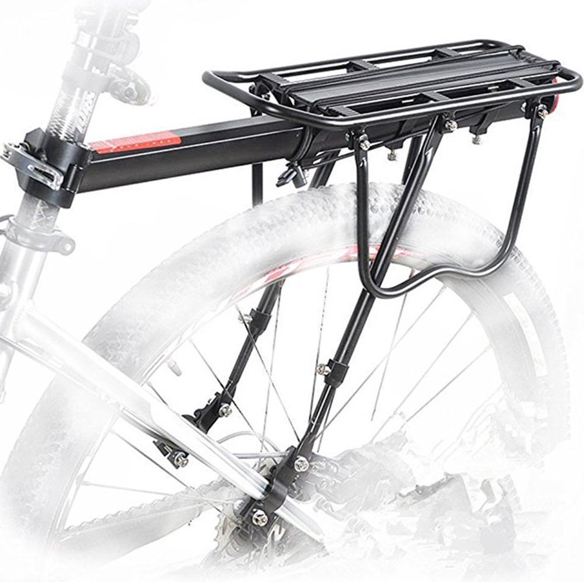 Bagagedrager Fiets - Bagagerek met Zadelpenbevestiging - Aluminium - Zwart - Geschikt voor Mountainbike & Racefiets