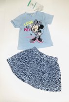 Minnie Mouse baby set - 2-delig - Rok + Shirt - Lichtblauw - Maat 80/86