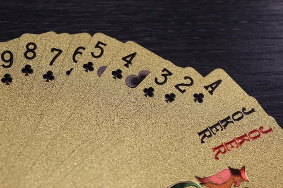 Thumbnail van een extra afbeelding van het spel Playing Cards | Speelkaarten | Goud Kaartspel