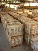 Flagstones Brasil Yellow Quartzite 25-40mm M2 verkoop per pallet inhoud 20M2