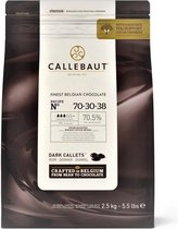 Callebaut Chocolade Callets - Extra puur (70,5%) - 2,5 kg