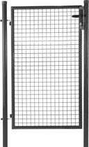 Tuinpoort - Staal - 1x2m - Maaswijdte 50 x 50 mm - Grijs