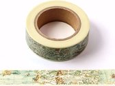 Washi tape - oude landkaart | 15mm x 10m