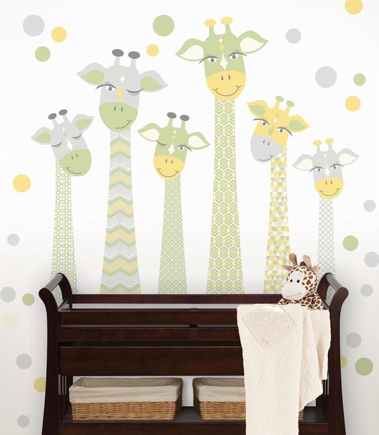 Wallpops - Muurstickers Kinderkamer Giraffen