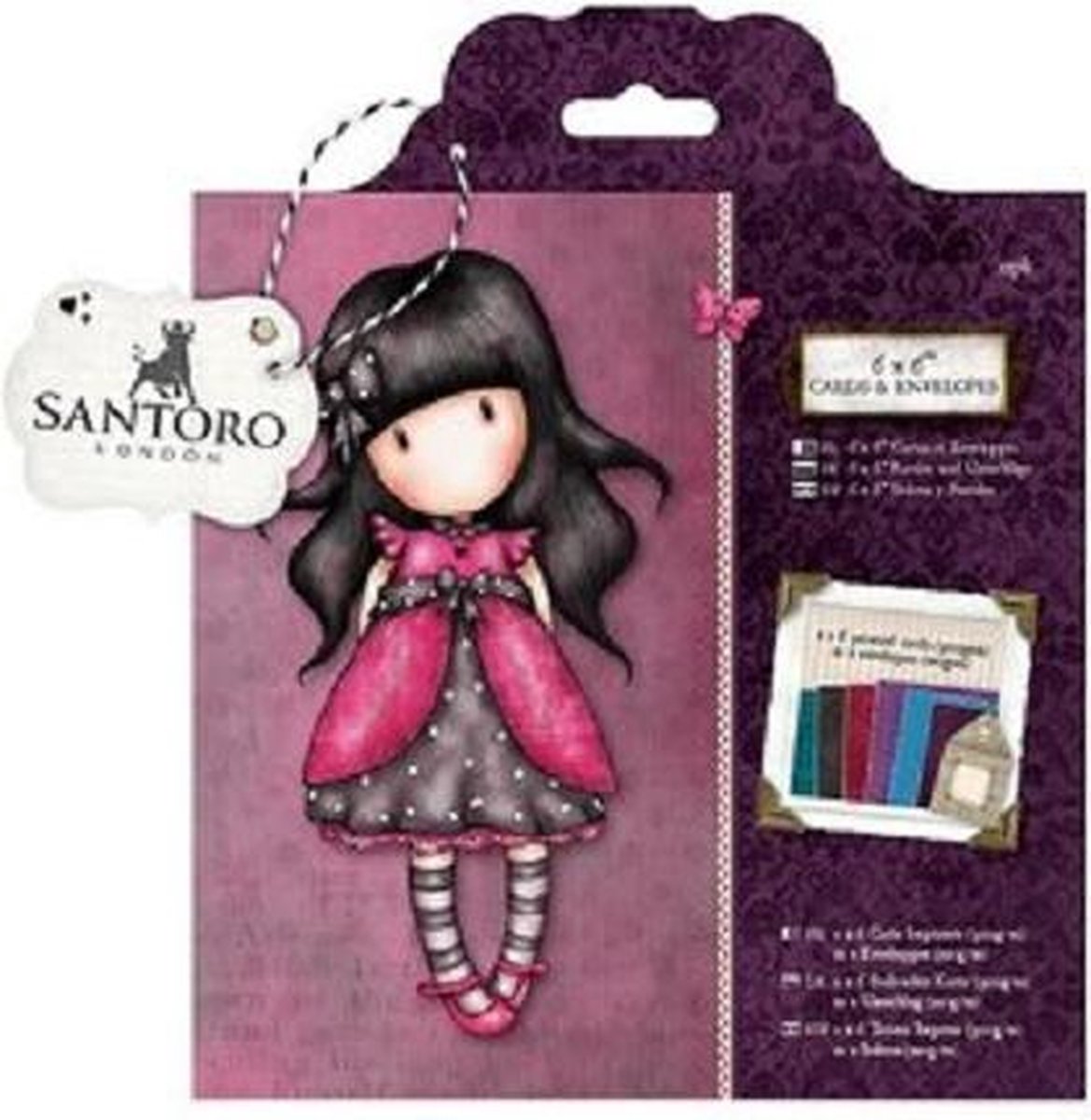 Gorjuss: 6 x 6" Cards & Envelopes (12pk) - Santoro (GOR 150603)