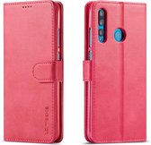 Voor Huawei P Smart Plus (2019) / Honor 10i / 20i / Enjoy 9s / Maimang 8 LC.IMEEKE Kalfsleer Horizontaal Flip Leather Case, met houder & kaartsleuven & portemonnee (Rose Red)