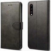 Voor Huawei P20 Pro GUSSIM zakelijke stijl horizontale flip lederen tas met houder & kaartsleuven & portemonnee (zwart)