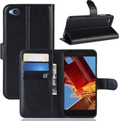 Litchi Texture horizontale flip lederen tas voor Geschikt voor Xiaomi Redmi Go, met portemonnee en houder en kaartsleuven (zwart)