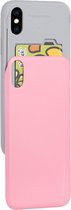 GOOSPERY Sky Slide Bumper TPU + PC-hoesje voor iPhone XS Max, met kaartsleuf (roze)