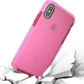 Voor iPhone X / XS basketbal textuur anti-collision TPU beschermhoes (roze)