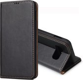 Dermis Texture PU horizontale flip lederen case voor Galaxy S10 E, met houder & kaartsleuven & portemonnee (zwart)