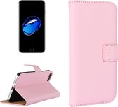 Voor iPhone 8 & 7 echte gesplitste horizontale flip lederen tas met houder & kaartsleuven & portemonnee (roze)