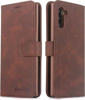 Voor Galaxy Note 10 Diaobaolee Pure Fresh Texture horizontale flip lederen tas, met houder & kaartsleuf & portemonnee & fotolijst (bruin)