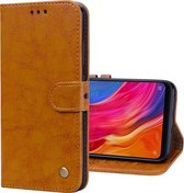 Business Style Oil Wax Texture Horizontal Flip Leather Case voor Geschikt voor Xiaomi Mi 8, met houder & kaartsleuven & portemonnee (bruin)
