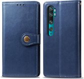 Voor Xiaomi Mi CC9 Pro / Xiaomi Mi Note 10 Global ENKAY Hat-Prince Litchi Texture Horizontal Flip Leather Case met kaartsleuven (donkerblauw)