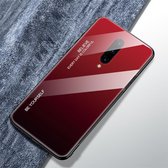 Voor OnePlus 7 Pro Gradient Color Glass Case (Rood)