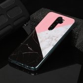 Voor Geschikt voor Xiaomi Redmi Note 8 Pro marmeren patroon Soft TPU beschermhoes (driekleur)