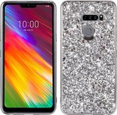 Plating Glittery Powder Shockproof TPU Case voor LG G8 ThinQ (zilver)