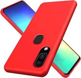 Siliconen telefoonhoesje geschikt voor Samsung Galaxy A40 Hoesje Rood