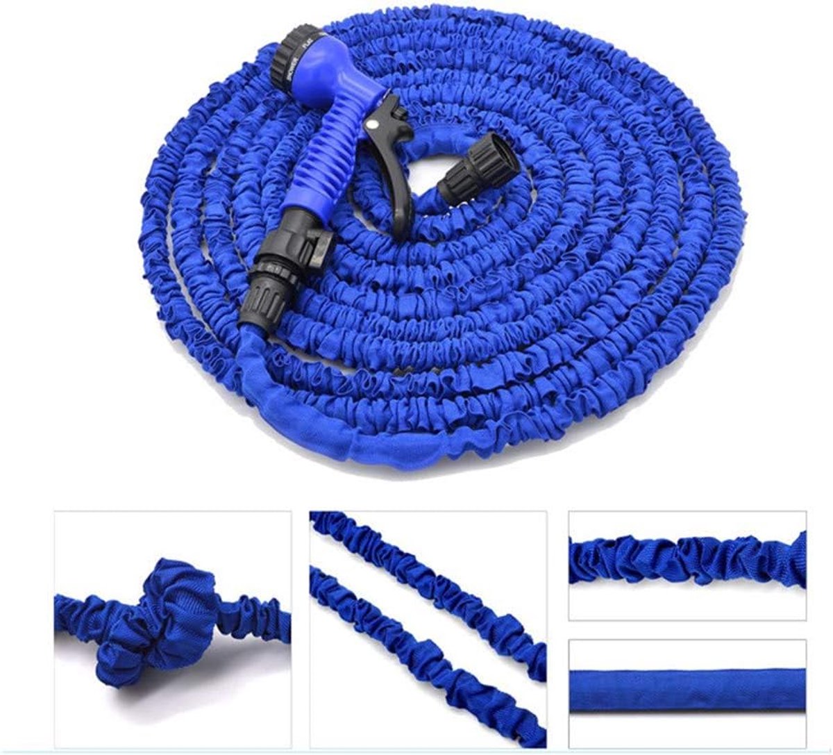 Garden Hose Water Hose Extendable 25-200 m Flexible Magic Garden Hoses with 7 Functions Blue 175 ft – foto 6