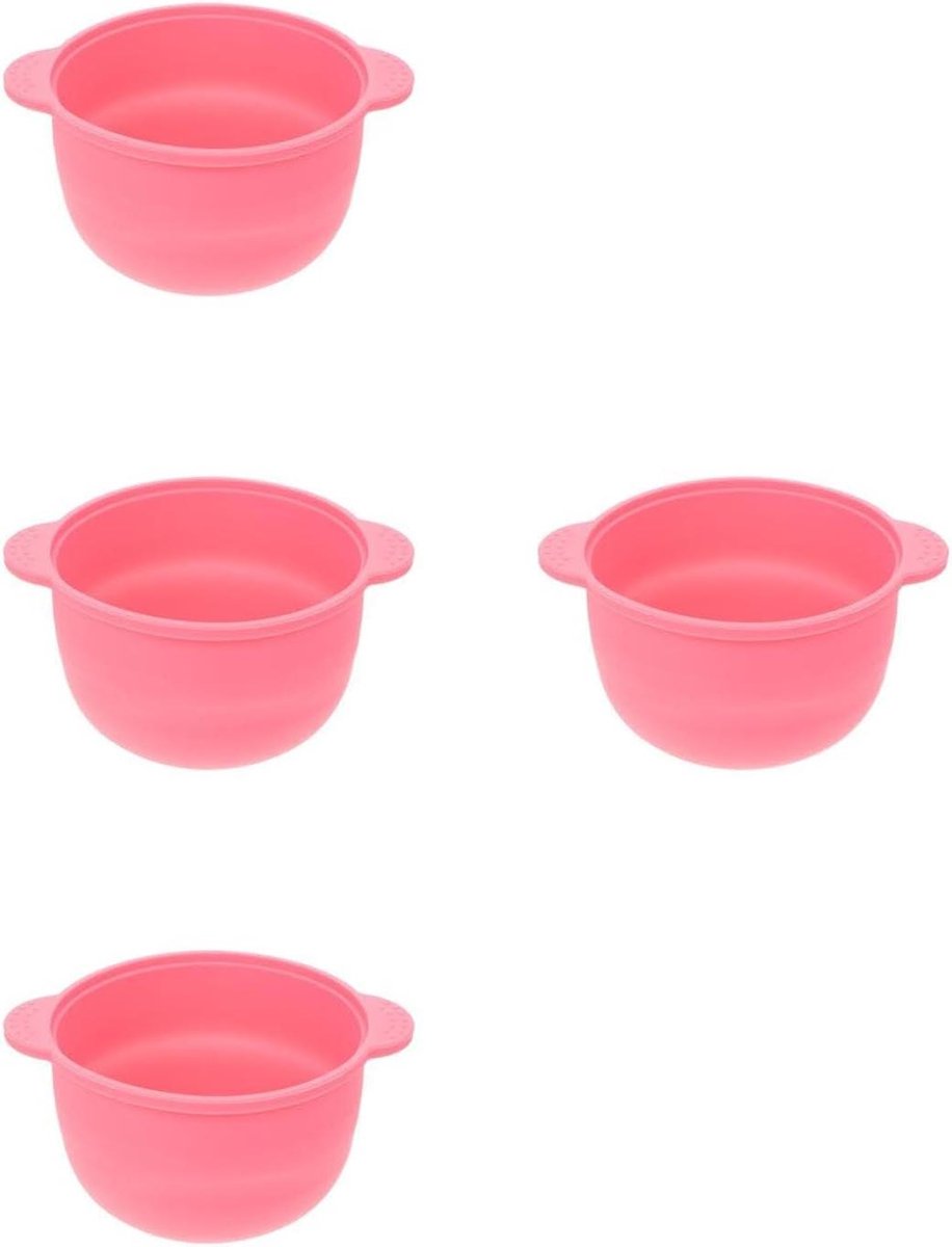 Siliconen Waxkom - Vervangende Pot - Ontharen Thuis - Gemakkelijk Schoonmaken - 4 Stuks - Roze