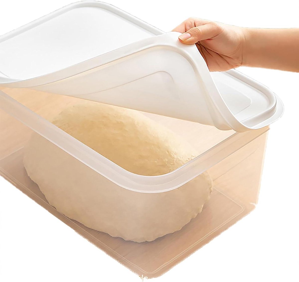Deeg Container - Voedsel Opslag - Brood Bakken - Luchtdichte Deksel - 4 Liter - Transparant