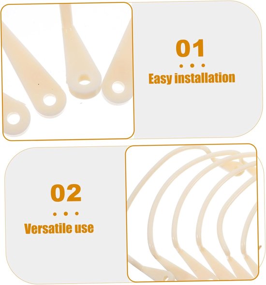 Biljart Netto Tas Houder - Zak Fixator Beugel - Tafel Stabiliseren - Eenvoudige Installatie - 6 Stuks - Beige — afbeelding 5