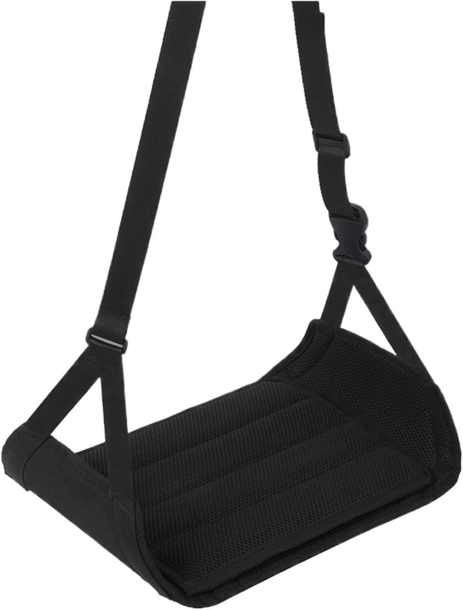 verstelbare bureauhangmat, Airplane voetbalhangmat, 10,83 x 9,06 inch afneembare houder basis, ergonomische voethanger, authentiek en comfortabel voor reizen, kamer of thuisgebruik