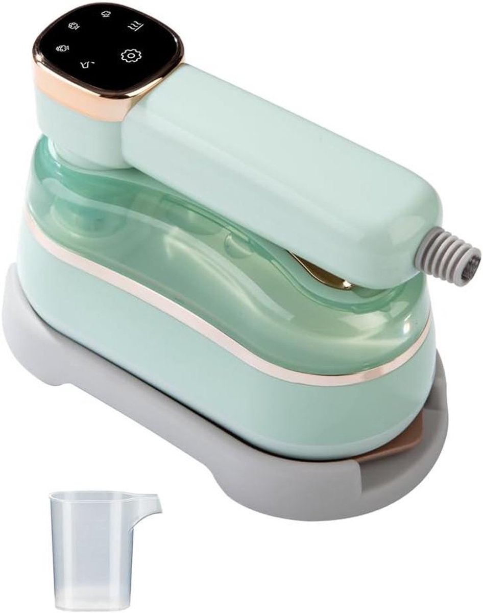 Reisstomer - Mini strijkijzer - Kleding Kreukvrij - Draagbare Stoomtechnologie - Compact Formaat - Groen
