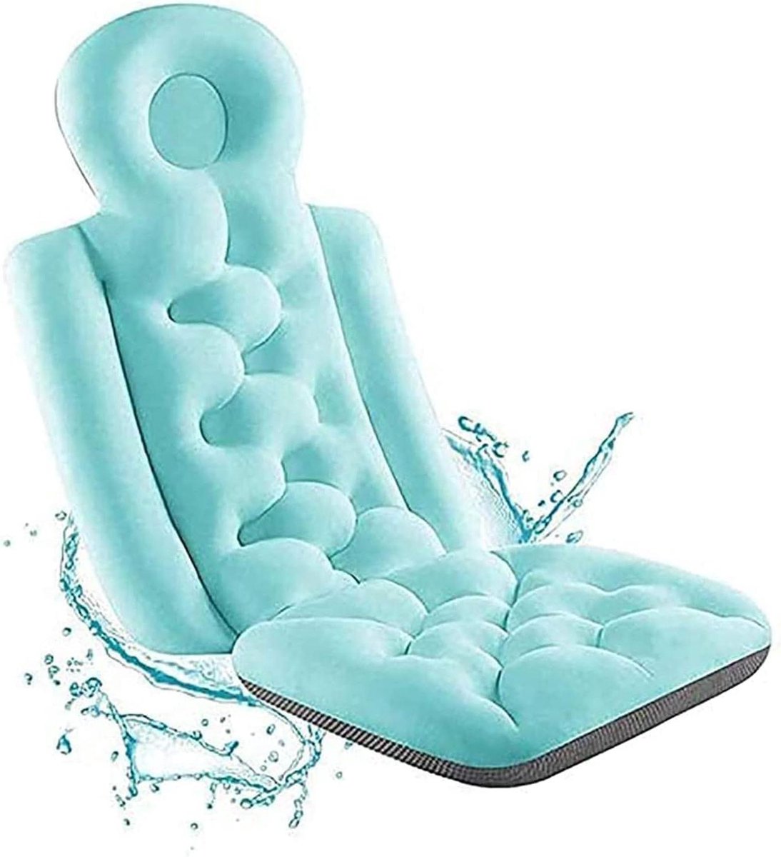 Badkussen - Badmat Spa - Ontspannen in bad - Volledige lichaamssteun - 93 x 40 cm - Blauw Roze