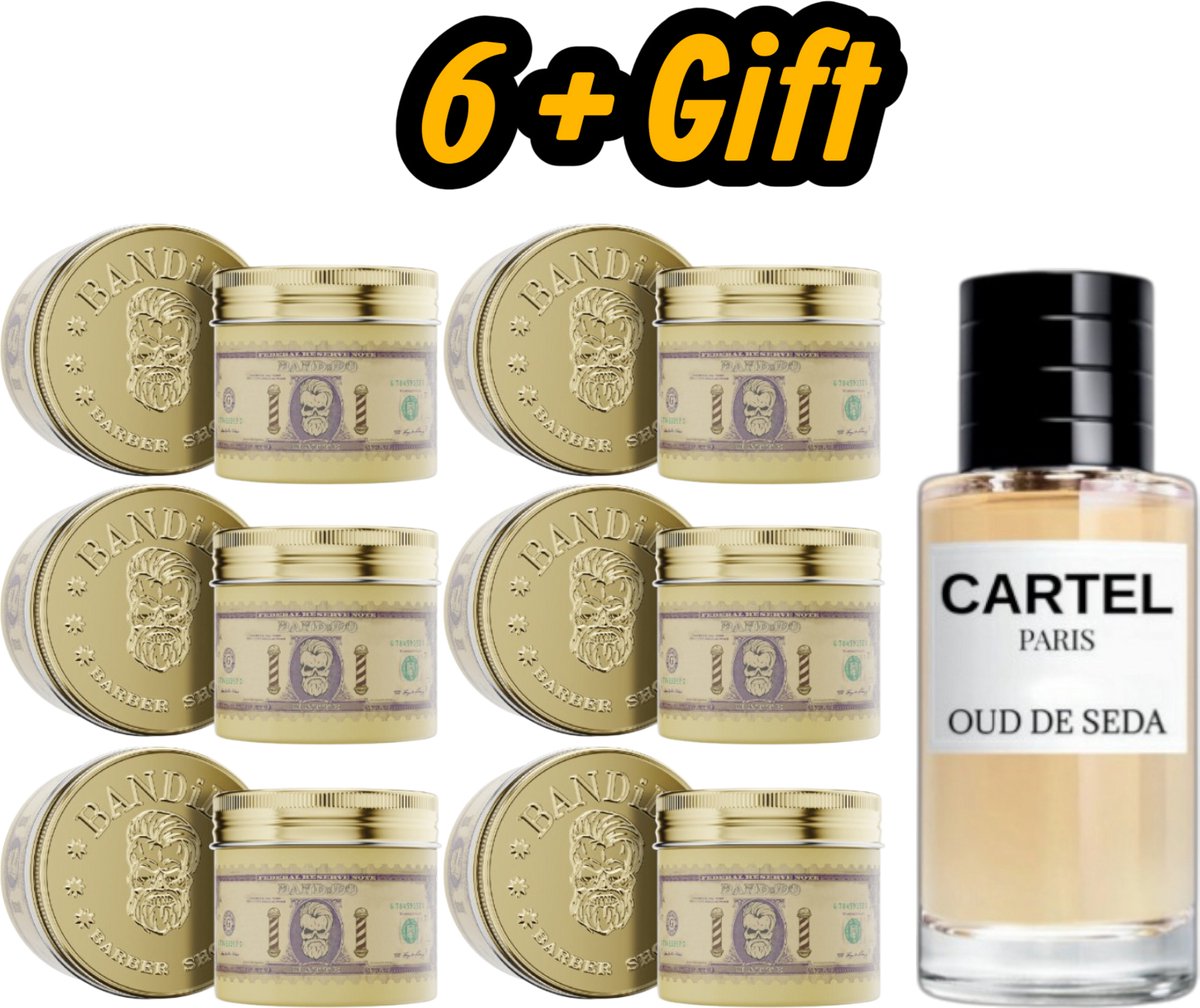 Bandido Natural Matte Pomade 6X. 125ml. + 1X Cartel Parfum 50ML GRATIS