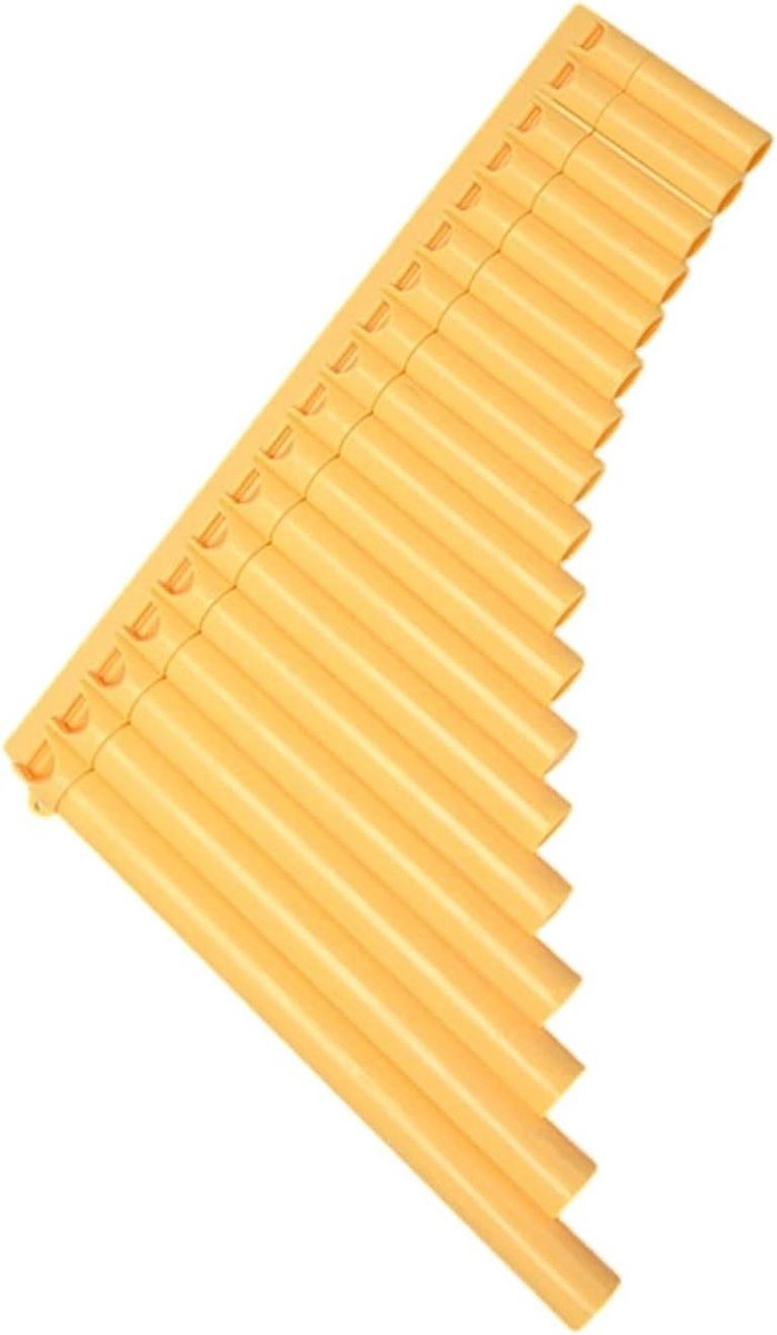 18 Pijps Panfluit - Houten Panfluit - Muziek Maken - C Majeur Stemming - 27 x 23 x 2 cm