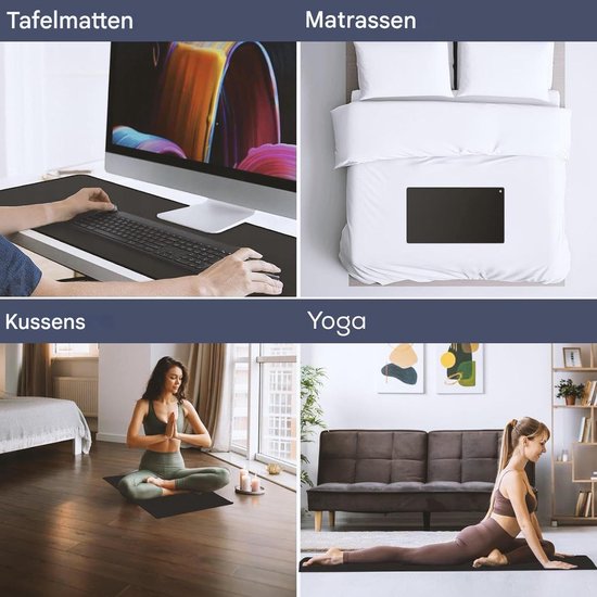 Aardingsmat Voeten - Geleidend Matras - Welzijn Bevorderen - Antistatische Werking - 46x68cm - Zwart — afbeelding 4