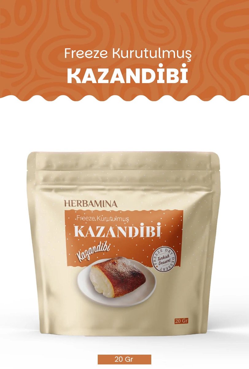 Herbamina Freeze Gedroogde Kazandibi 20 g – Gevriesdroogd Traditioneel Turks Dessert – Zoete Romige Snack