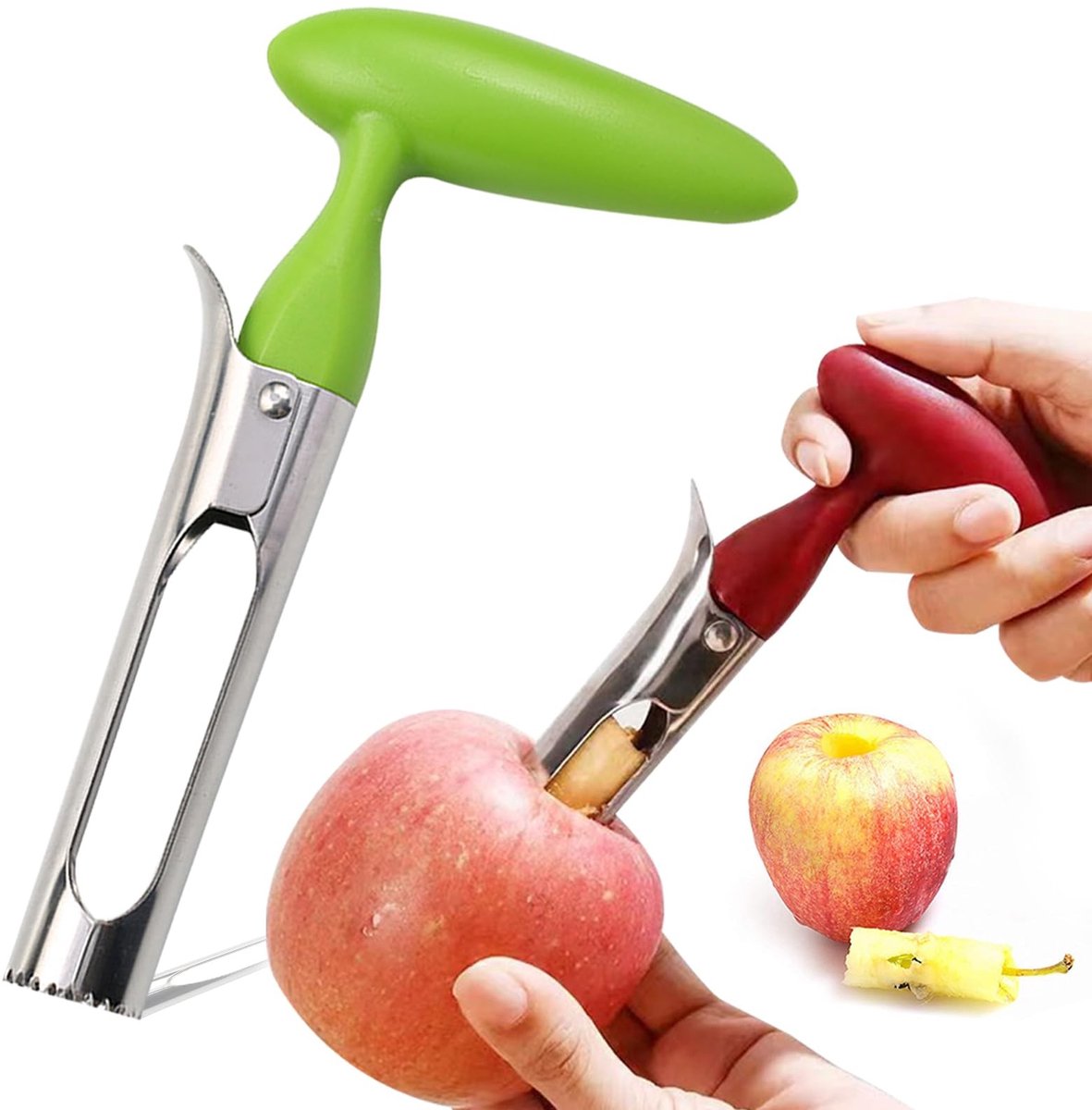 Cosensi - Dailygoods - RVS Appelontpitter met PP-handvat Set van 2