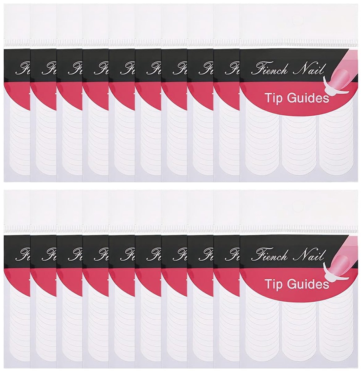 Cosensi - Set van 20 Franse Nagelstickers voor Manicure