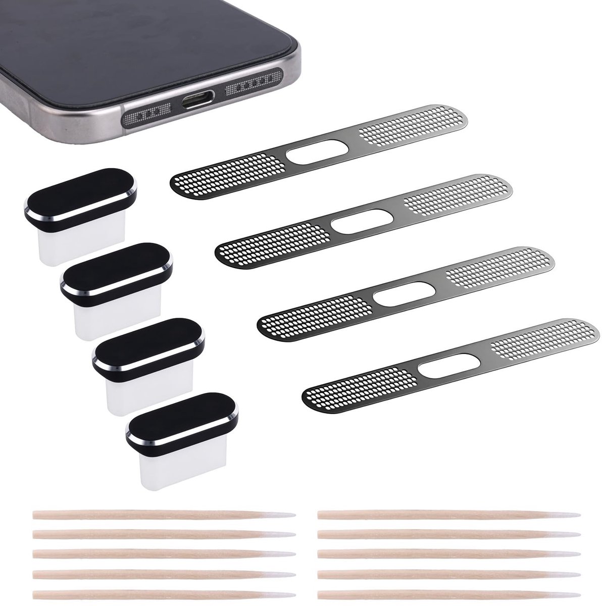 Cosensi - 4 Stuks USB C-Stofpluggen en Poortbeschermers
