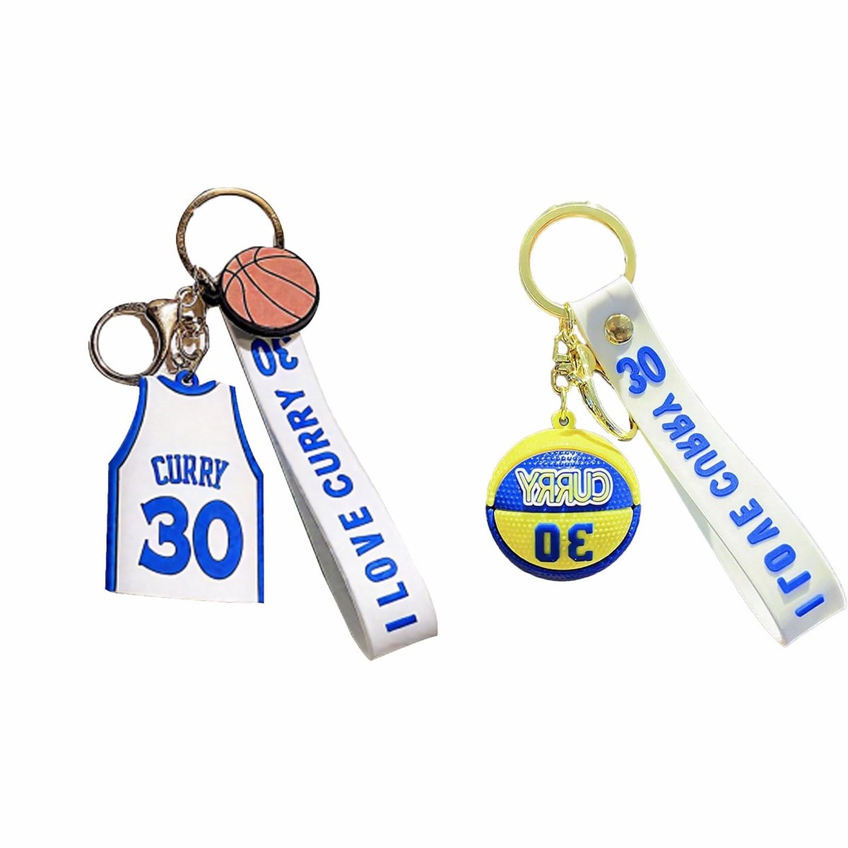 Cosensi - 2 Stuks Basketbal Sleutelhangers voor Fans