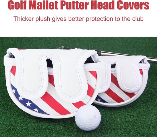 Putter Headcover - Golf Club Beschermer - Club Bescherming - Waterdichte PU Stof - Meeste Modellen - Zwart — afbeelding 4