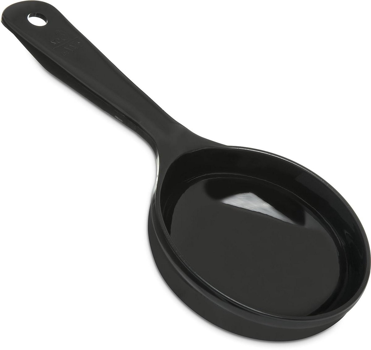 Lepel met greep - Keukenlepel opschep - Ingrediënten afmeten - Korte greep - 6 Oz - Zwart