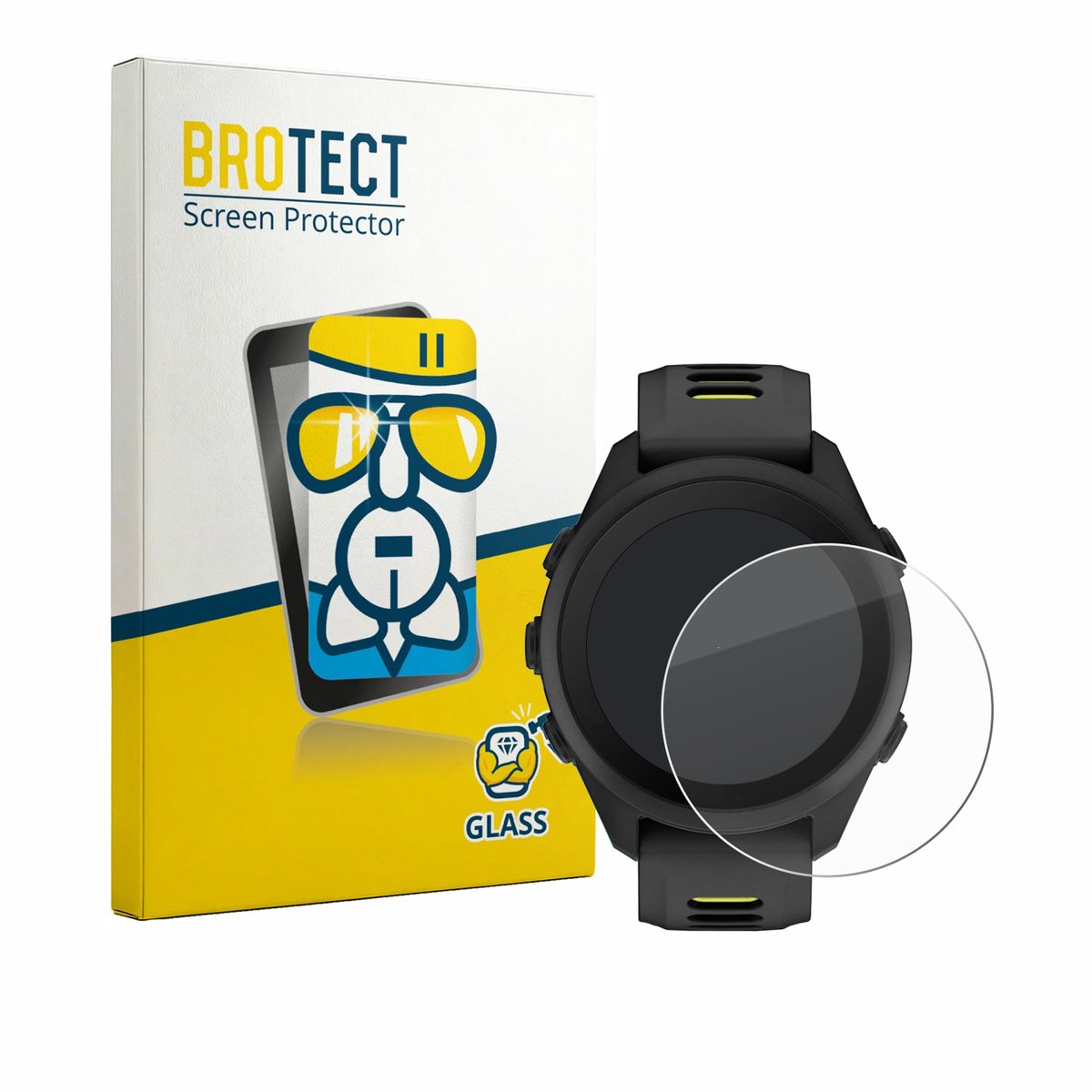 BROTECT - Glas Screenprotector voor Garmin Forerunner 170 - Gehard Beschermglas 9H