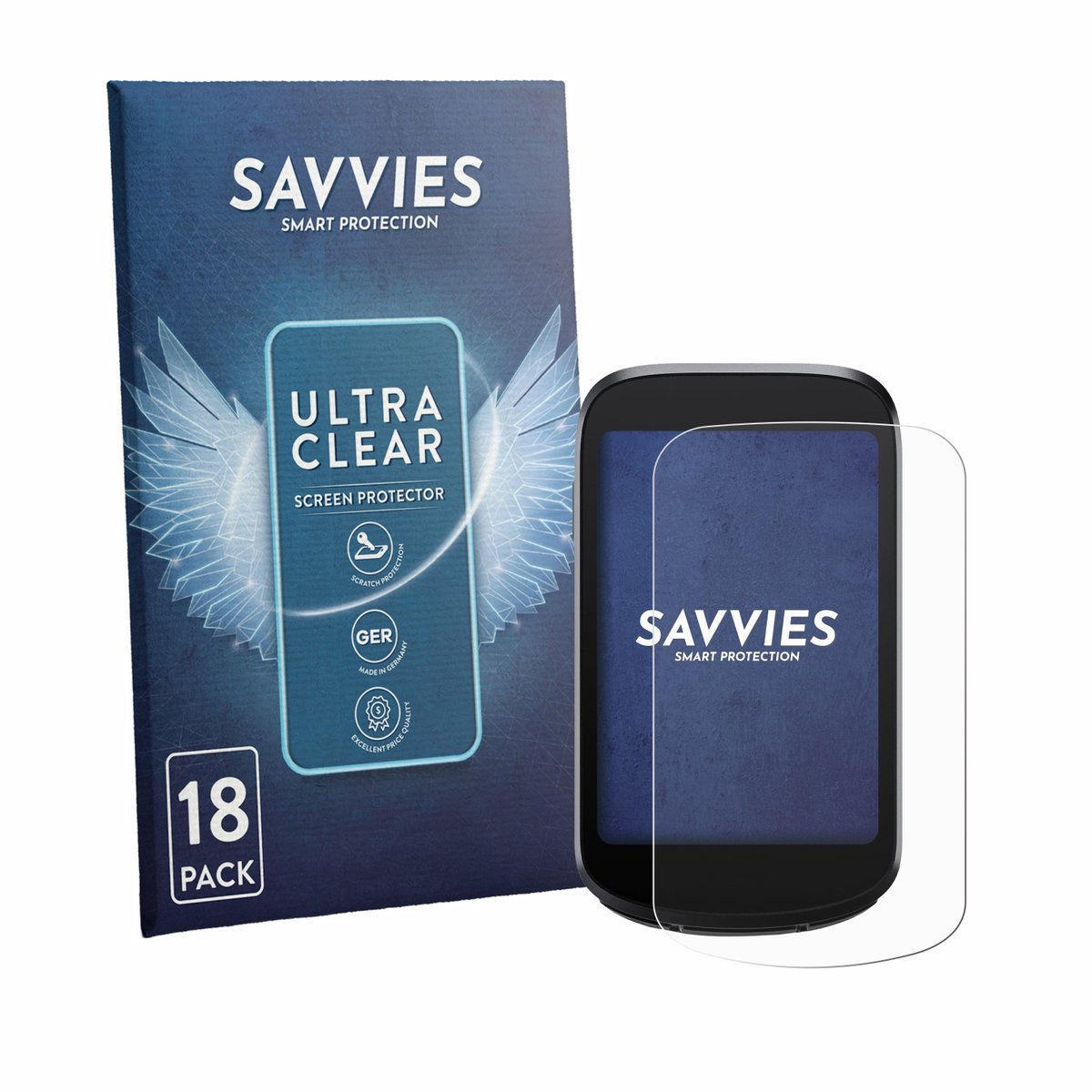 Savvies - Screenprotector voor iGPSPORT BSC500 - Folie Beschermfolie transparant 18 Stuks
