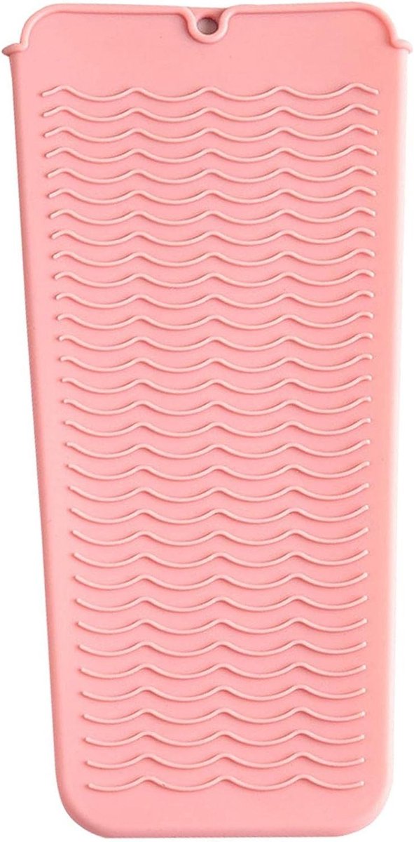 Hittebestendige mat - Stylingtool pad - Haarstyling beschermen - Hitte-isolerend siliconen - 21.8 x 16 cm - Roze