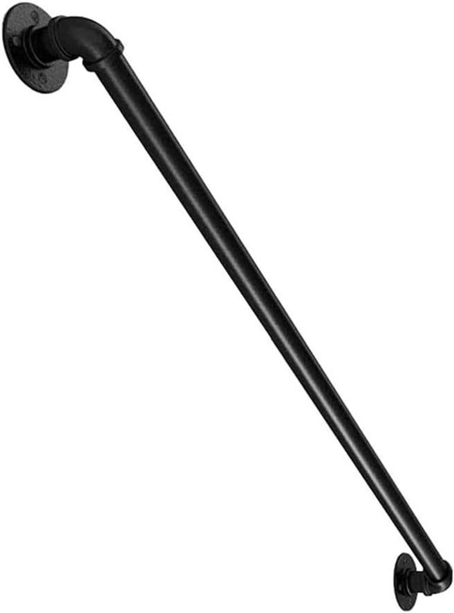 Trapleuning Kit - Veiligheid Reling - Veilig Traplopen - Industriële Stijl - 50 cm - Zwart